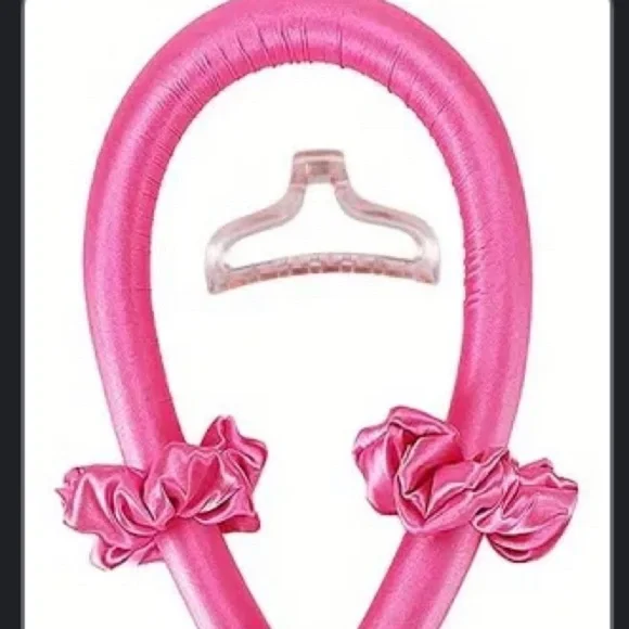 Heatless Curling Rod 4 Piece Overnight Curls Curling Wrap Kit in Pink and Purple - Picture 1 of 7